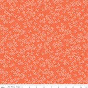 Maple Floral Salmon by Gabrielle Neil Design for Riley Blake Designs, 1/2 yd, script fabric - C12476-Salmon