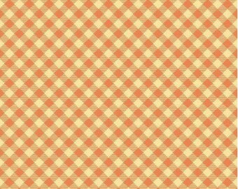 Gingham Orange Bee Basics by Lori Holt, Riley Blake Designs Basics C6400-Orange 1/2 Yd cuts, 100% cotton