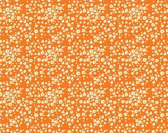Adel In Summer Daisy Orange quilters cotton by the half yard, Designer: Sandy Gervais, Riley Blake Fabrics C13393-Orange