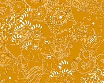 Butternut Squash Hopscotch Century Prints 2021 Grow Pattern by Alison Glass 1/2 yd, a great blender fabric by Andover Fabrics CS-20