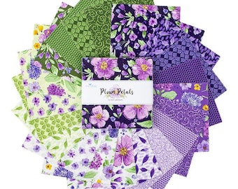 Plum Petals 5" Stacker charm pack Bundles By Diane Labombarbe for Riley Blake Designs- 42 prints in stacker 5-15640-42