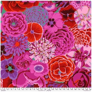 Wide back Kaffe Fassett Bekah in Magenta, By Kaffe Fasset Collective For Free Spirit Fabrics, QBGP012.MAGENTA, Sold by the Half Yard