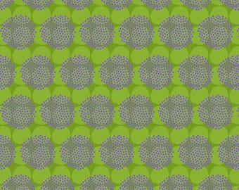 Double Dots - Green, Gloriosa Garden by Jane Sassaman from Freespirit, PWJS151.GREEN, sold by the half yard