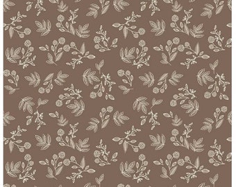 Shades of Autumn Sprigs Brown quilters cotton by the half yard, Designer: My Mind's Eye, Riley Blake Fabrics C13474 Brown