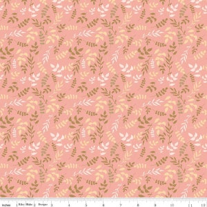 Wild and Free Leaves Coral by Gracey Larson from Riley Blake Designs, 100% Quilt Cotton - C12933-CORAL