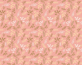 Wild and Free Leaves Coral by Gracey Larson from Riley Blake Designs, 100% Quilt Cotton - C12933-CORAL