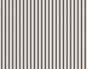 Fleur Noire Stripe Cream quilters cotton by the half yard, Designer: My Mind's Eye, Riley Blake Fabrics C12526-CREAM