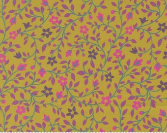 Parlor Serenity Pesto 11965 17 by Crystal Manning, Moda Fabrics -sold by the half yard, Serenity Small Floral
