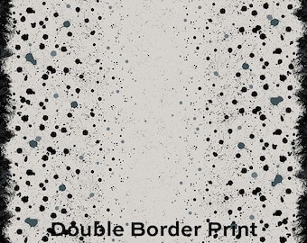 Fabric from the Basement Collection color - Shadow, Pattern - Mess, by Giucy Giuce, sold by Half Yard A-455-C, Double Border Print
