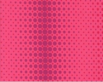 Color Crush Popsicle Pink 10885 24 by Vanessa Christenson, V and Co. for Moda Fabrics -sold by the half yard, Vibes Dots, Stripes