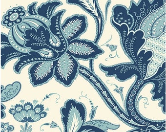 Annabella by Renee Nanneman Main Floral Blue A-9716-B by the half yard - Andover Fabrics