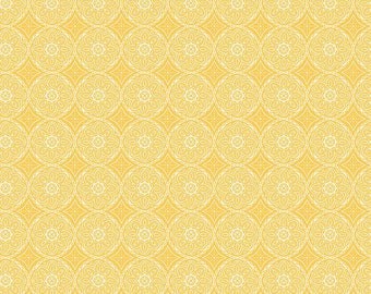 Gingham Cottage Medallion Yellow by Heather Peterson for Riley Blake Designs - C13012-YELLOW- sold by the half yard
