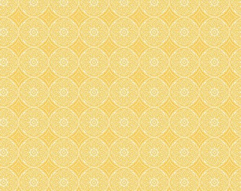 Gingham Cottage Medallion Yellow by Heather Peterson for Riley Blake Designs - C13012-YELLOW- sold by the half yard