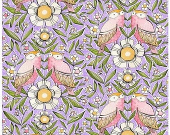 Well Owl Be by Cori Dantini - Owl Pals by Free Spirit- PWCD024.XPURPLE - Premium Cotton - Sold by Half Yard Cuts