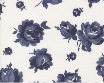 Summertime Cream Navy 55320 31 by Camille Roskelley for Moda Fabrics -sold by the half yard