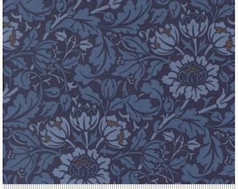 Morris Muse Flowering Scroll Twilight  13384 14, by Barbara Brackman for Moda Fabrics -sold by the half yard