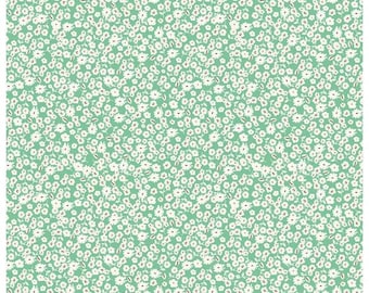 Spring Gardens Green Blossoms quilting fabric - 1/2 Yard by My Mind's Eye from Spring Gardens For Riley Blake - C14113