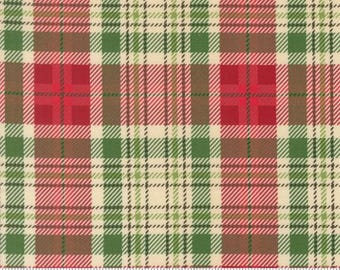 Holiday Cheer Natural 20977 11 Designed by Stacy Iest Hsu for Moda Fabrics -sold by half yard, Christmas Checks and Plaids