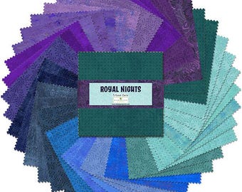 Royal Nights 5" Squares charm pack by Wilmington Fabrics - 42 prints in stacker 507 28 507