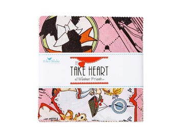 Take Heart 5" Stacker by J. Wecker Frisch for Riley Blake Designs 42 5-inch Squares Charm Pack Riley Blake 5-15380-42