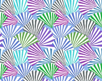 Kaffe Fassett Collective Feb 2026 Fanfare - Blue, Kaffe Fassett, Free Spirit Fabrics, sold by half yard, PWGP211.Blue