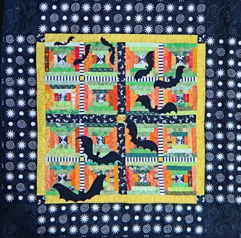 Going Batty Halloween Quilt Pattern Etsy