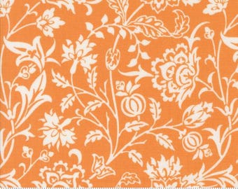 Wide quilt back 108" Agatha Road Pumpkin 108032 12 Fabrics, by Fig Tree Co for Moda Fabrics, 100% cotton, Sold by the Half Yard