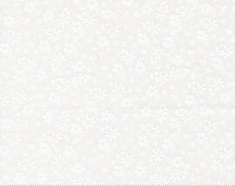 Delightfully Yours Cloud White 37701 21 by Sherri & Chelsi for Moda Fabrics -sold by the half yard,  Blossoms Florals