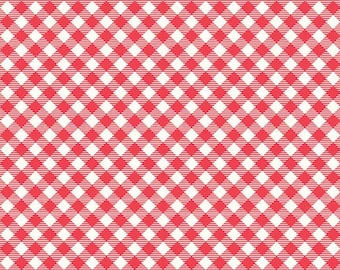 Bee Ginghams Debbie Cayenne by Lori Holt, Riley Blake Designs Basics C12550-CAYENNE 1/2 Yd cuts, 100% cotton