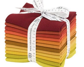 Autumn Hues Palette 12 Fat Quarter Pack Kona Cotton FQ-1371-12, 3 yards total fall colors