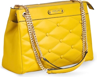 Women Stylish Chain Shoulder Bag| Yellow