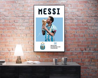 Lionel Messi World Cup 2022 Poster - Soccer Fan Art