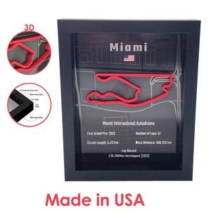 Miami GP 3D Poster: Formula 1 Race Track Wall Art