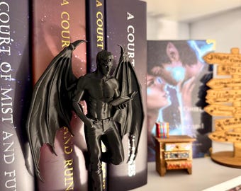 High Lord of the Night - Winged Shadow Bookshelf Insert - Night Court Inspired Book Nook - Starfall Library Decor - 3D Printed Bookish Gift