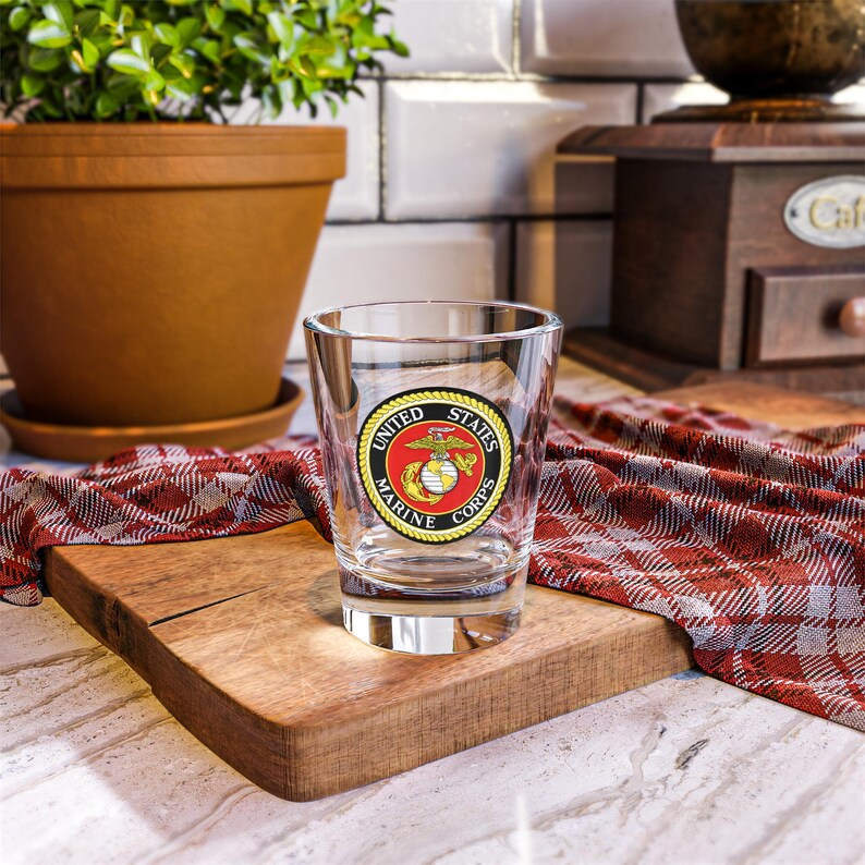 USMC Marines Shot Glass, Military Shot Glasses, Marine Corps Gifts ...