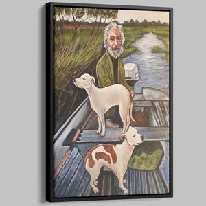 Goodfellas Canvas, Goodfellas Old Man and Dogs painting poster, Good Fellas Poster Print, Ready to Hang