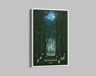 Princess Mononoke Poster, Studio Ghibli Canvas Poster Wall Art, Japanese Anime Art, Anime Art Fan Gift, Studio Ghibli Poster, Anime Poster