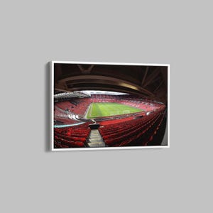 MU Stadium Poster, Old Trafford Football Stadium Canvas, England Stadium Wall Decor, Old Trafford Glass Decor, Football Gift
