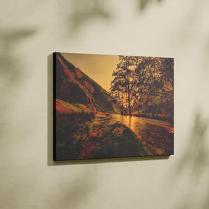Forest Path At Sunset, Beauty Of Nature Wall Art, Forest Wall Decor, Tree Wall Art, Sunset Canvas, Forest Landscape Wall Decor, Forest View
