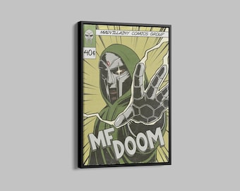 MF DOOM Poster Print | Artist Poster | MF Doom Comic Poster | Poster Music Poster | Wall Decor | Music Gift | Room Decor