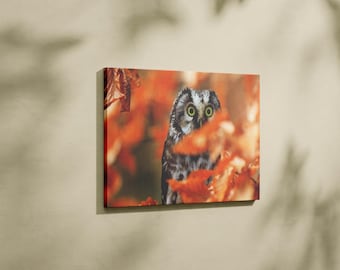 Owl Artwork, Owl Wall Decor, Owl Canvas Print , Owl Lover Gift, Man Cave Decor, Modern Farmhouse Decor, Office Wall Decor, Owl Gift, Owl Art