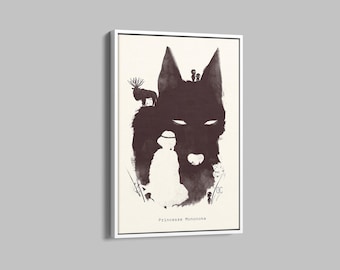 Princess Mononoke Poster, Studio Ghibli Canvas Wall Art, Special Japanese Art, Anime Fan Gift, Studio Ghibli Poster, Anime Poster