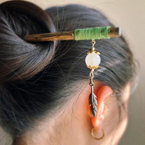 Earthy Handmade Japanese Hair Stick, Traditional Japanese Kanzashi, Artisan Hair Accessory, Asian Hair Pin, hair pin, Chinese hair stick
