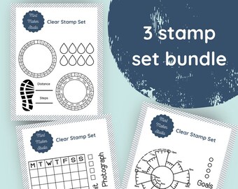Clear Planner Stamp Bundle -  Planner - Trackers - Chronodex - Month