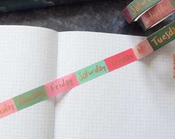 Days of the Week Washi Tape