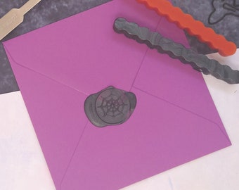 Spiders Web Halloween Seal Stamp - Wax seal stamp - Halloween Seal - Envelope Seal