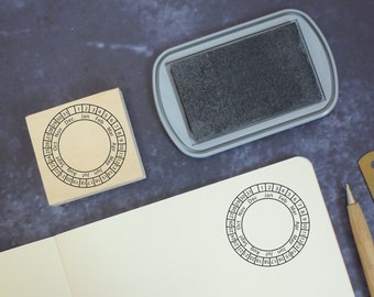 Perpetual circular calendar - Handmade Rubber Stamp - Planner Stamp - Organizer