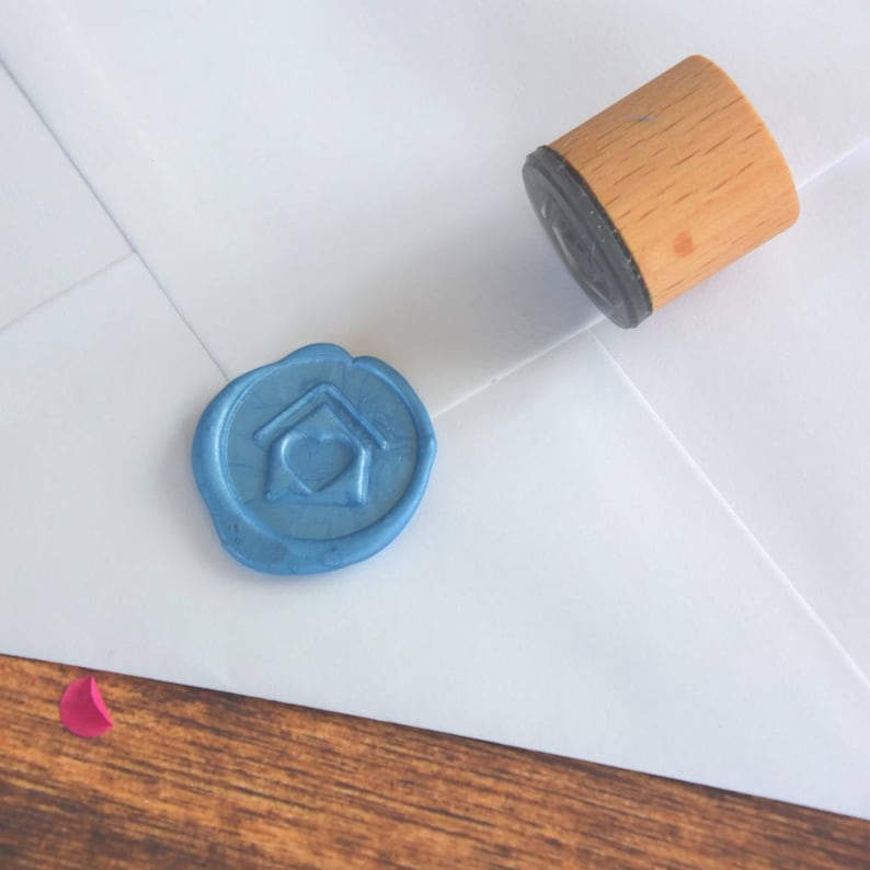 wax seal House and Heart Wax Seal Stamp Wax seal stamp home Wedding Seal Envelope Seal love