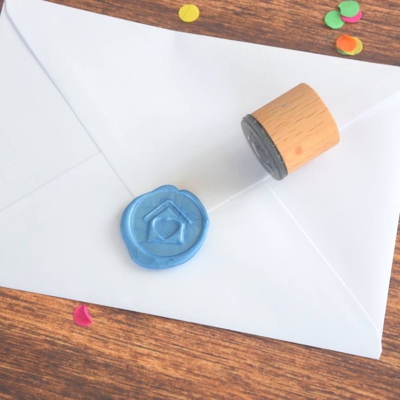 wax seal House and Heart Wax Seal Stamp Wax seal stamp home Wedding Seal Envelope Seal love