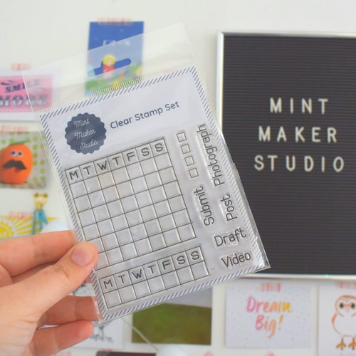 Clear Bullet Journal Planner Stamps Calendars and Social Etsy